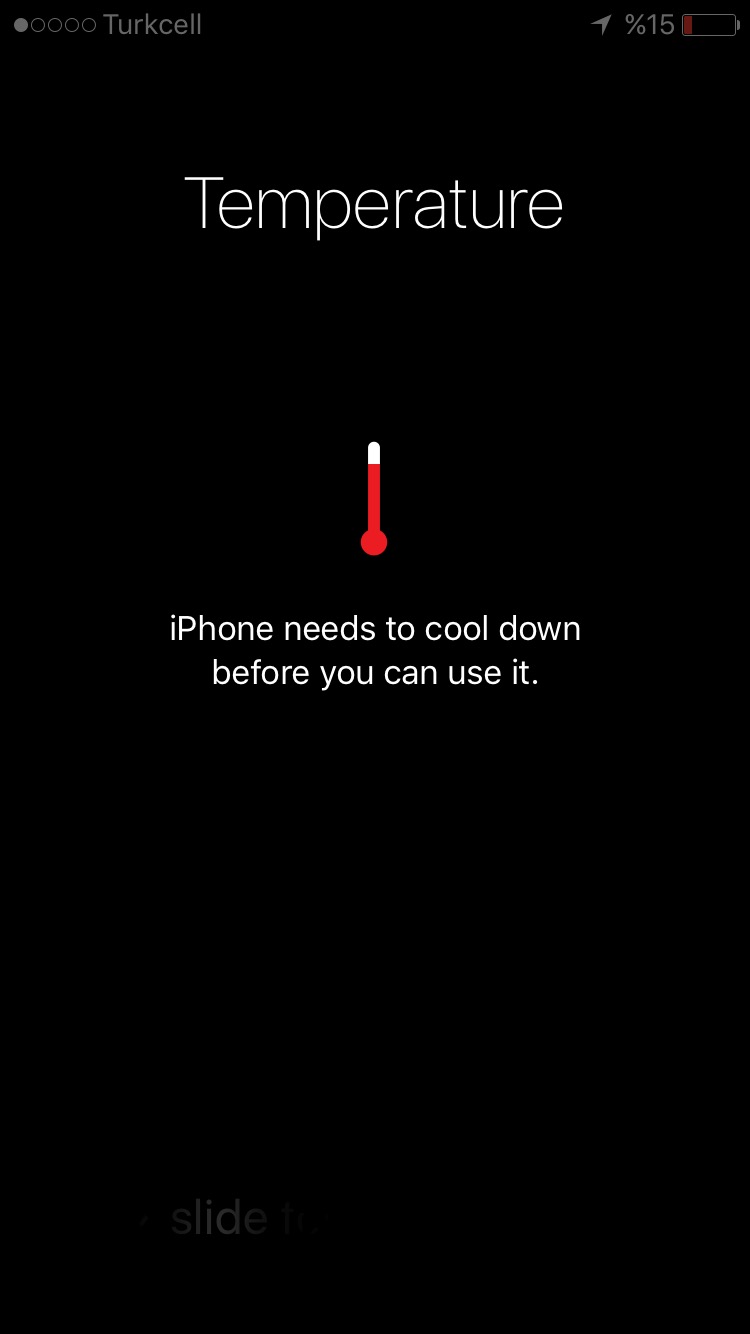 iPhone Heat Warning Message